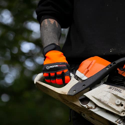Gants de sécurité pour tronçonneuse de qualité supérieure Rotatech taille M - 6