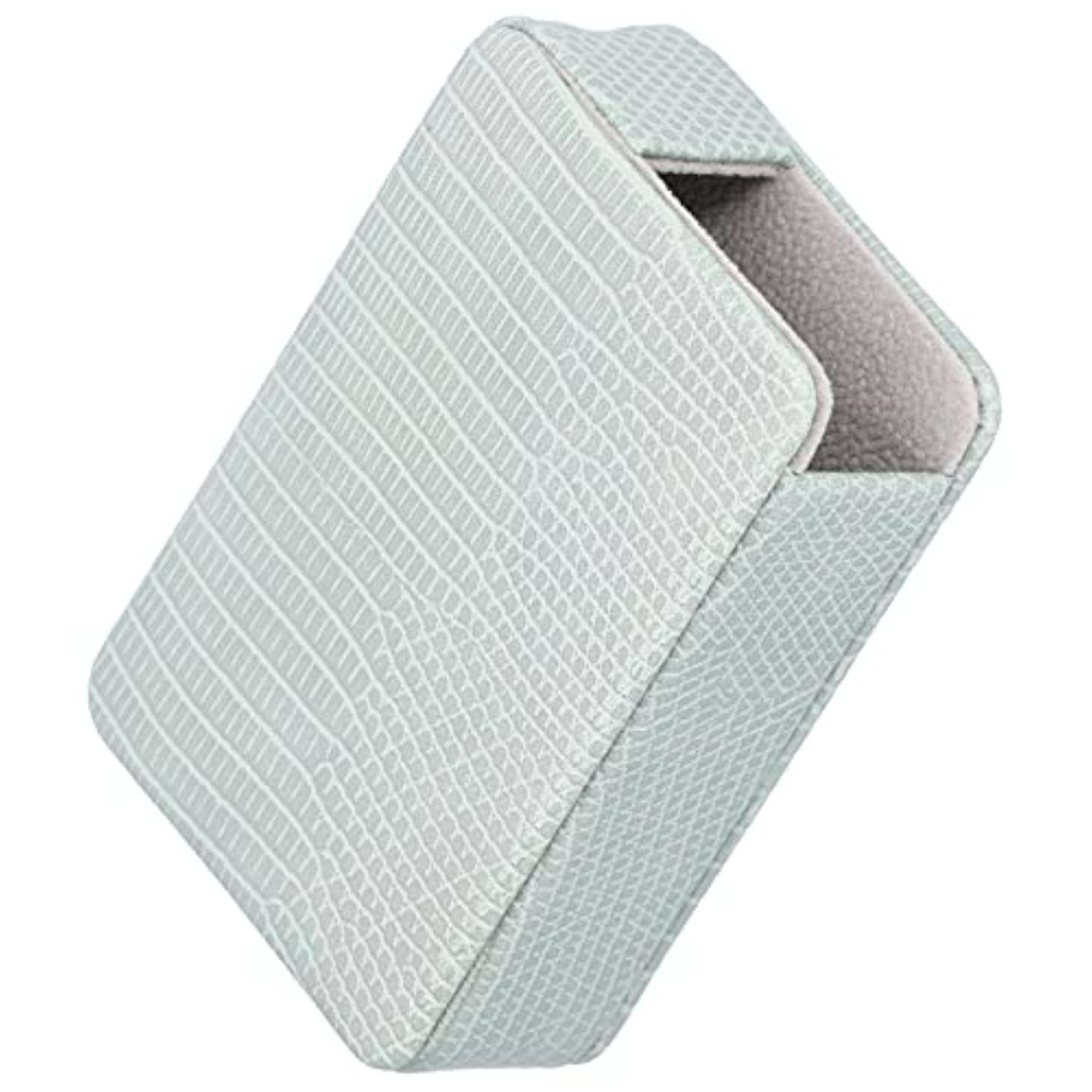 Men's Crocodile Green Cigarette Case, Magnetic Closure