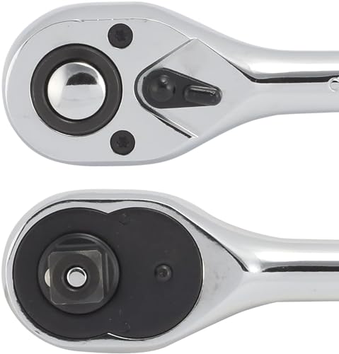 Image of Neiko 03103A 1 /2 Inch Ratchet Wrench, 72-Tooth Reversible Ratchet, Quick Release 1 /2 Drive Ratchet, 10 Inch Oval Head Socket Wrench, CR-V Steel Rachet Wrench