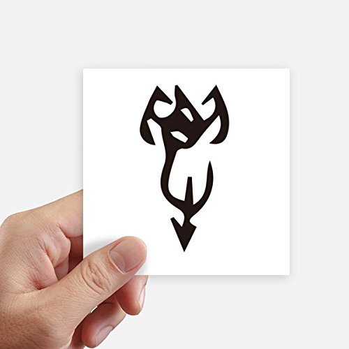 Autocollant chinois Xie carré 10cm pour mur et PC