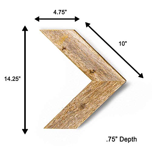 Barnwoodusa Reclaimed Wood Chevron Arrow, Rustic Wall Mount Decor, Weathered Gray Decorations #TOP6