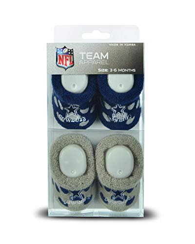 For Bare Feet NFL Polka Dot Infant Bootie Socks 0-3 Months 2 Pack - Cowboys