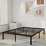 Homdock 14 Inch Metal Platform Bed Frame/Sturdy Strong Steel Structure 3000 lbs Heavy Duty/Noise Free/None Slip Mattress Foundation/No Box Spring Needed/Black Finish, King