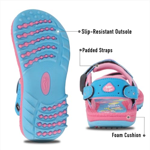 Image of Gold Pigeon Shoes Easy SNAP LOCK Outdoor Water Kids Toddler Sandals for Girls & Boys. Everyday, Vocation, Pool, Summer, Beach Essentials.