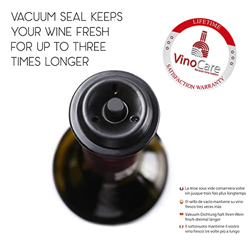 VINOCARE- Wijnstop voor wijnpompen, Premium sommelier Wijnstopper (x6) - Image 4