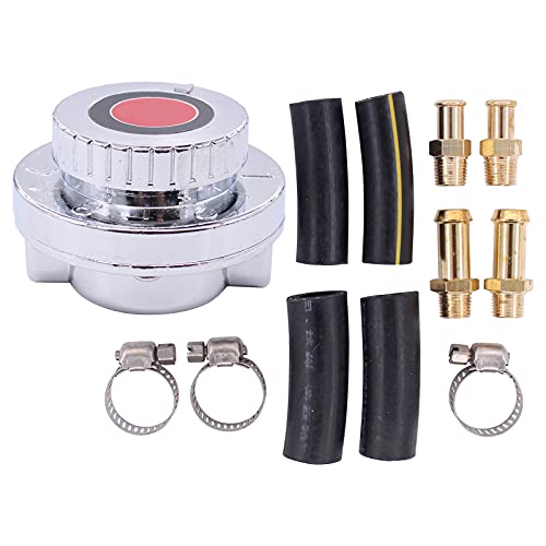 HouYeen Universal Adjustable Gunmetal Fuel Pressure Regulator for Carburetor Engine
