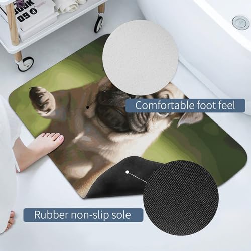 Tapis absorbant imprimé 60x40 cm antidérapant pour intérieur - 5