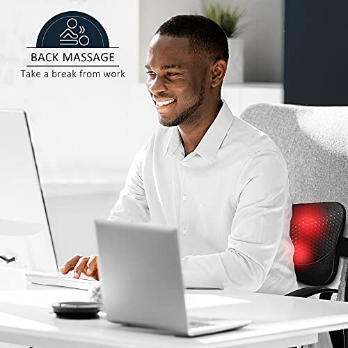 Back Massager,Neck Massager With Heat, Back And Neck Massager Gifts For Grandpa, Grandma, Teacher, Nurse, Christmas, Electric Shoulder Massager Kneading Sore Muscles, Massage Pillow For Back Neck Pain #TOP3