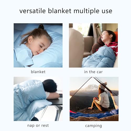 Down-Camping-BlanketPuffy-Down-Blanket-Packable-Lightweight-Down-Throw-Quilt-Water-Resistant-Outdoor-Travel-Blanket-for-CampingHikingStadiumPicnicCar-35x59Blue