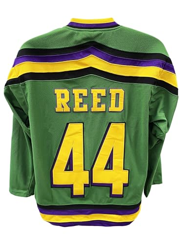 Fulton Reed 44 Ducks Deluxe Embroidered Hockey Jersey - Mens 2XL Green