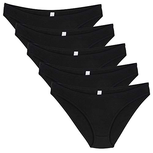 Nightaste Ropa Interior de Algodón Corte Francés Calzón con Rayas de Colores (Paquete de 5) (L, 5 Negro)