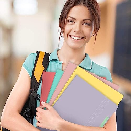 Image of Corslet Expanding File Folder, Aesthetic Folders for School, Accordion File Organizer, Aesthetic Folder with Labels,5 Pockets Important Document Folders for School Office Home (Pack of 6)