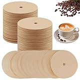 Percolator Coffee Filters 300Pcs 3.75 Inch Unbleached Wood Pulp Paper Coffee Filters for Percolators Safe and Non-Toxic with Hole for Home Shops Percolator, Filte
