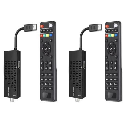 ISTOVO 2X Descodificador TDT HD Sintonizador TDT HD Compatible con Decodificador DVB T2 H265 HD Euroconector TDT HD Full HD 1080p para WiFi Enchufe UE