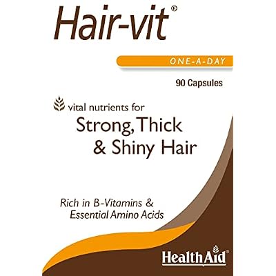 HealthAid Hair-VIT Hair Support Supplement Once Daily Formula with Biotin, B-Complex Vitamins & Amino Acids Helps Support Strong, Thick & Healthy-Looking Hair for Men & Women 90 Capsules*