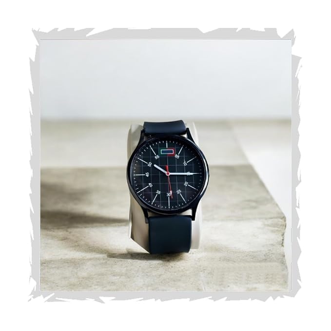Image of AMERICANVIBER, Minimalist Men's Analog Quartz Watch with Water-Resistant Black Dial and Comfortable Silicone Strap for Mens