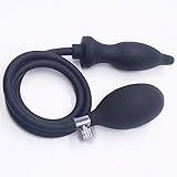 Silicone Inflatable Anal Pulg Expand Dildo Prostate Massager Inflatable Butt Anal Plug, Body-Safe Medical Grade Waterproof Butt Sex Toy for Male, Female and Beginners