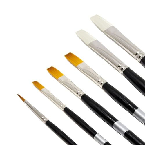 Andrew Cadima 6-Piece Trekell Artist Brush Set for Oil & Acrylic Painting