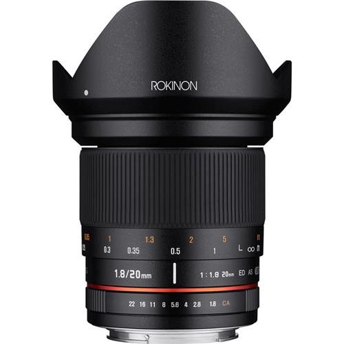 Rokinon 20???20?mm F / 1.8???22固定Prime 20?mm広角レンズfor Canon EF、ブラック(rk20?m-c) dwos6rj Amazon.com : Rokinon 20mm f/1.8 AS ED UMC Wide Angle Lens with