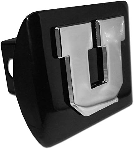 Utah Utes"U" Emblem Black Metal NCAA 2"Trailer Hitch Cover