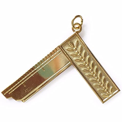 Bricks Masons Masonic Gold Craft Lodge Collar Jewel Gold - Worshipful Master