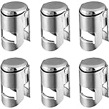 Dariokki Edelstahl-Champagner-Stopper, Wein-Vakuumkonservierung, Auslaufsicher (6er-Pack)