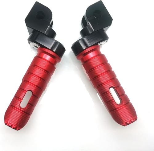 Image of MZS Motorcycle Foot Pegs, Adjustable Front Footpegs Rider Footrest Rest Pedal CNC Red Compatible with GROM Monkey CBR 600 F2 F3 F4 F4I CBR600RR CBR650F CBR650R CBR1000RR CBR1100XX VFR800 VFR1200F