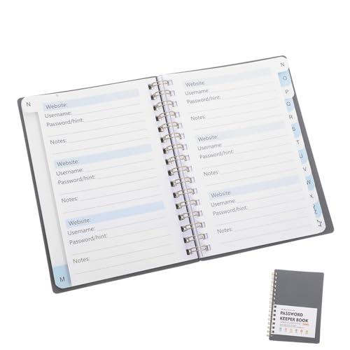 NUOLUX パスワード管理ノート 小型携帯用パスワードブック アルファベットタブ付き ウェブサイトログイン情報整理用 家 オフィス対応