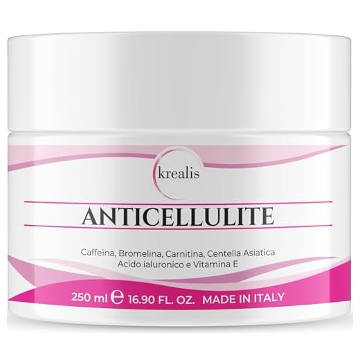 Crema Anticellulite Forte, KREALIS® 250Ml PROFESSIONALE, Crema Corpo Rassodante,Azione Forte, Anticellulite Drenante Per Cosce E Glutei, Crema Cellulite Pancia E Fianchi, Ricca Di Estratti Naturali