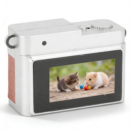 Mini caméra de poche 1080p pour filmer discrètement avec écran HD et 128 Go marron