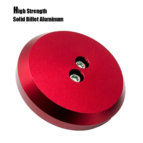Image of 4 Packs Jack Pad Adapter, Aluminum Jacking Puck, Billet Floor Jack Pads Compatible with Chevrolet Corvette C5 C6 C7 C8 Z06 Zr1 and Most Porsche Frame Rail (Red)