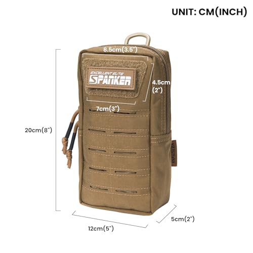 EXCELLENT ELITE SPANKER Tactical MOLLE Pouch EDC Utility Pouches Gadget Organizer Phone Holder Waist Bag Tool Pouch（Coyote Brown - Thumbnail 2