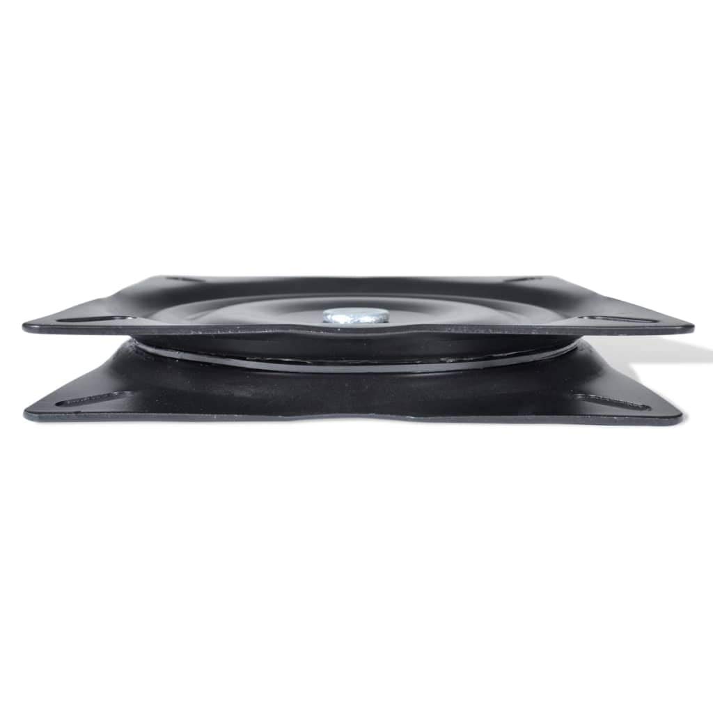 Bootssitz-Drehplatten 2 Stück Standard 160x160x2,5 mm aus pulverbeschichtetem Stahl für Segelboote Yacht Jolle Katamaran, langlebige Ausrüstung für Wasser- und Segelsport
