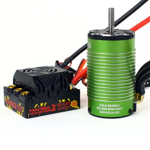 MONSTER 2 1:8TH 25V ESC WATERPROOF W/ 2650KV V2 MOTOR SENSORED