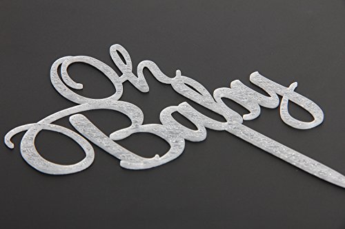 Firefairy Oh Baby Silver Cake Topper Baby Shower Birthday Party Decoration #TOP2