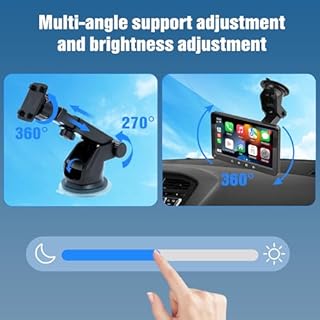 Autolink 7 inch Wireless Apple Carplay & Android Auto Car Play Screen, Portable Car Tablet Smart Screen with Voice Control, Support Mirror Link, GPS Control for Most Vehicles