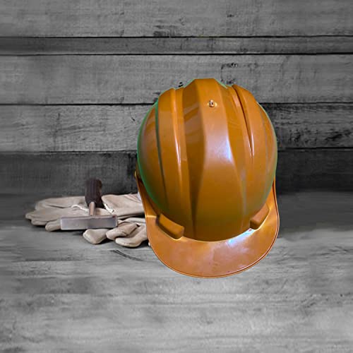 Image of LADWA Orange Heavy Duty Superior Safety Helmet, ISI Marked Industrial Protective Hard Hat for Construction, Factory and Outdoor Work Safety Applications (Pack of 1)