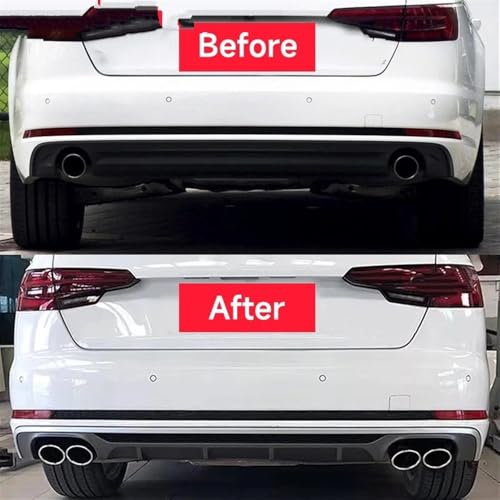 Modificación boquilla escape para Audi soluciona colas oxidadas con cuatro salidas acero 6