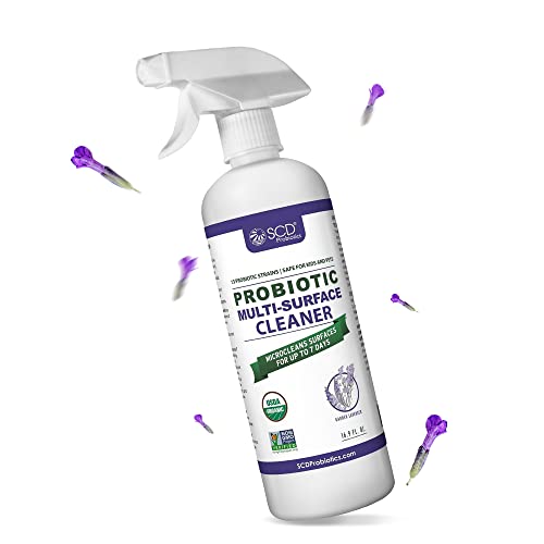 SCD Probiotics All-Purpose Household Spray Cleaner – Plant-Based Enzyme Cleaner That Works – Multi-Purpose Probiotic Surface Cleanser With Lavender Essential Oils – 16.9 Oz