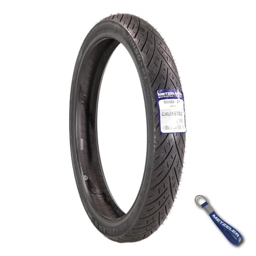 Metzeler Cruisetec MH90-21 54H TL V-Twin Motorcycle Front Tire - Performance Perfected for Cruiser Custom & Heavy Tourers w/Enhanced Handling & Comfort - with Keychain