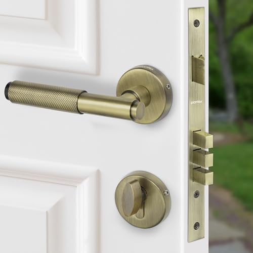 Image of Plantex Premium Door Lock with 3 Years of Warranty /Mortise Lock for Home - Main Door Lock Set (Brass Antique)