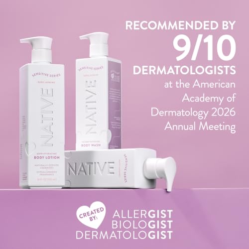 Native Sensitive Body Lotion, 48H Hydration for Soft Skin, Hypoallergenic Fragrance, Free from 81 Known Allergens, Naturally Derived Ceramides, Bare Jasmine Scent, 18 Fl Oz - image 6