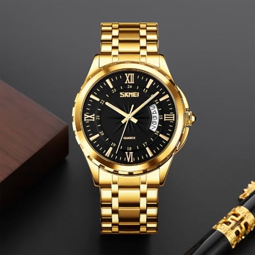 SKMEI Men's Classic Business Quartz Watches Waterproof Luminous Stainless Steel Stylish Wristwatch for Women3