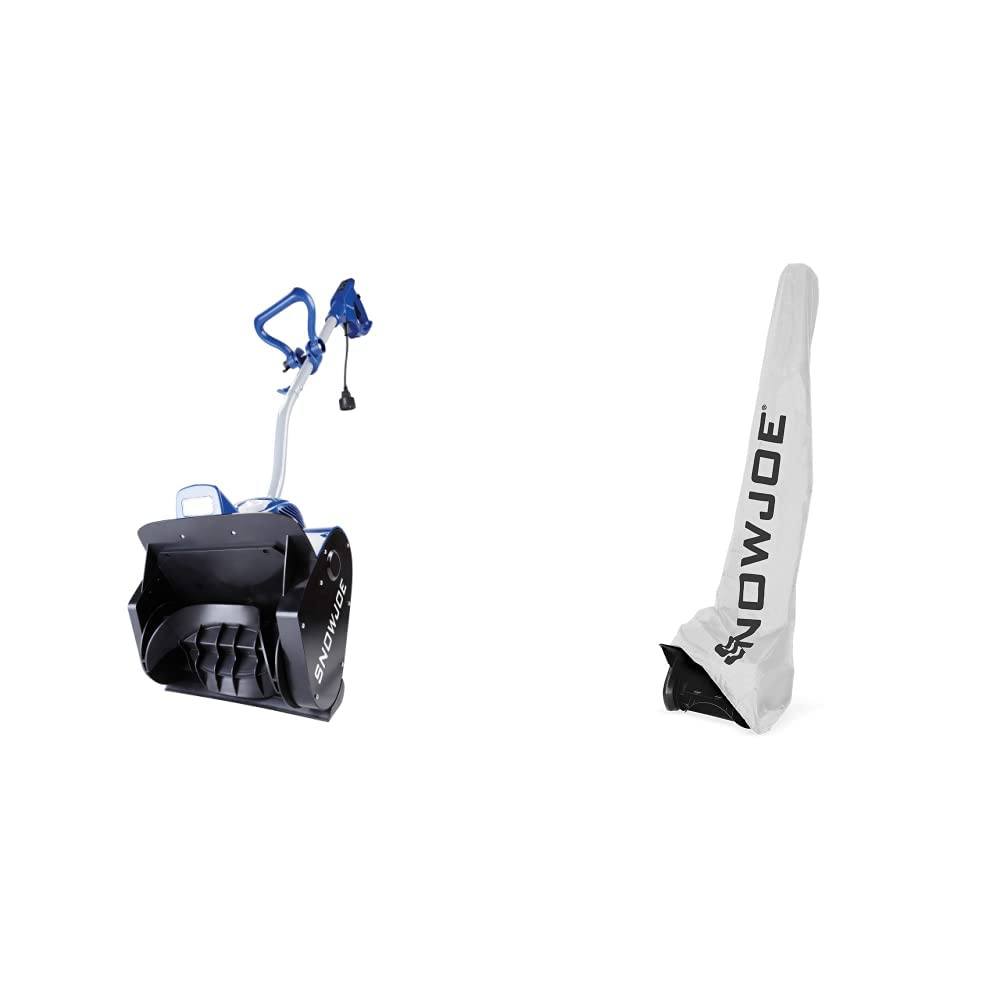 Photo 1 of ***UNABLE TO TEST***Snow Joe 324E 11-Inch 10 Amp Electric Snow Shovel w/Headlights, Blue & SJCVR-13 Universal Indoor/Outdoor 13-Inch Electric Snow Shovel Cover, Black/White 10-Amp 11 Inch Shovel + Shovel Cover, Black/White