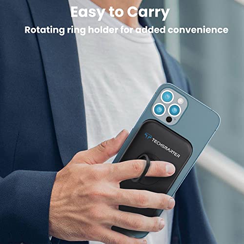 Techsmarter 5000Mah Magnetic Wireless Power Bank With Kickstand, 18W Usb-C Pd Portable Phone Charger. Compatible With Iphone 12, 13, 14 #TOP4