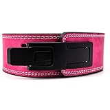 Tycoon トレーニングベルト レバーアクションベルト パワーベルト 筋トレ ベルト ボディービルベルト フィットネスベルト ウェイトトレーニングベルト レザージム 重量挙げ 筋トレ スクワット フィットネス バックサポート デッドリフト トレーニング演習 重量挙げ (S 90cm,ピンク)