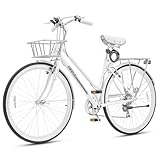 VIRIBUS Womens Hybrid Bike, 700C Road Bike Women...