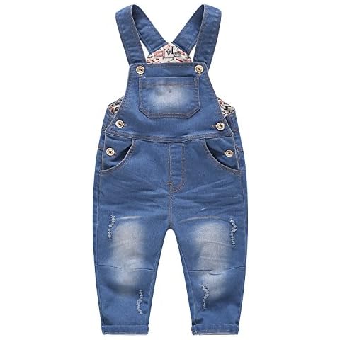 KIDSCOOL SPACE Baby & Little Boys/Girls Blue Denim Dungaree Cover