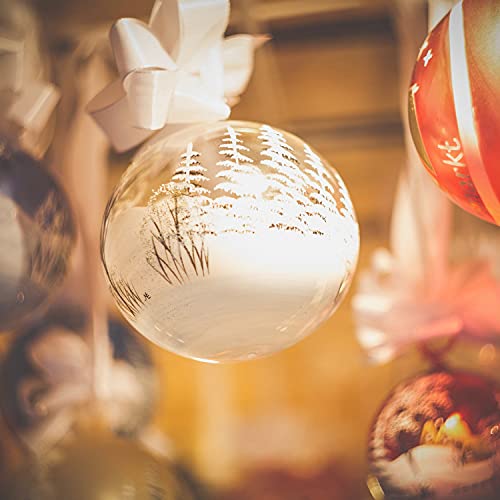 Yuyikes 70Mm Clear Fillable Plastic Ball Ornament, 10Pcs Diy Craft Clear Ball Transparent Xmas Decor Ball - Fillable Bauble Christmas Ornament Ball Ornaments For Holiday Wedding Party Décor (70Mm) #TOP7
