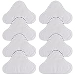 Steam Mop Pads Fit for H2O Mop X5 - Triangular 8Pack Steam Mop Microfiber Cleaning Pads Washable,Steam Mop Pads Floor Replacement Part Exact Compatible with H2O X5